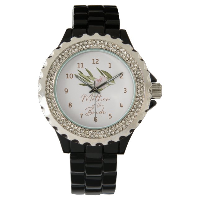 Élégante Mère rose verte de la montre bracelet de  (devant)