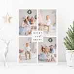 Elegante Merry & Bright 4 Foto Holiday Postcard Postkarte<br><div class="desc">Einfache und elegante Foto Postkarte. Für eine erweiterte Anpassung dieses Designs klicken Sie bitte auf den Link Weitere anpassen,  um den Schriftart,  die Größe,  die Farbe usw. zu ändern.</div>