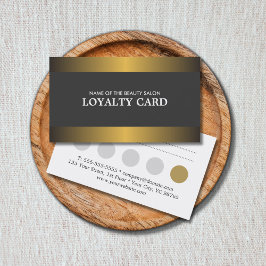 Elegante Metal Gold Gray Salon Loyalität Karte