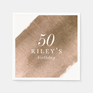 Elegante Metallic Gold Geburtstagsparty Serviette