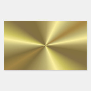 Elegante Metallic Look Gold Blank Template Moderne Rechteckiger Aufkleber