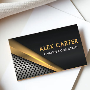 Elegante Metallic Modern Luxury Business Card Visitenkarte