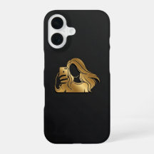 Elegante metallische Gold-Silhouette Selfie Mädche