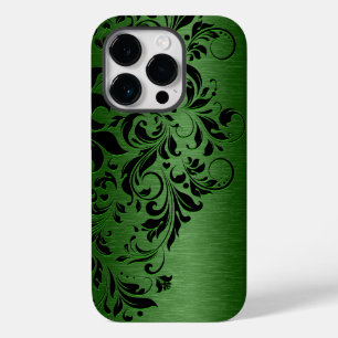 Elegante, metallische, grüne und schwarze, florale title_seo2