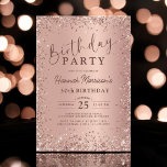 Elegante Metallische Rose Gold Glitzer 30. Geburts Einladung<br><div class="desc">Feiern Sie mit diesem eleganten Metallic Rose Gold Glitzer zum 30. Geburtstag! Mit einer atemberaubenden vergoldeten Rose aus Metall und funkelnden Glitzer-Akzenten besticht diese Einladung durch Eleganz und Eleganz. Ob Sie ein aufwändiges Party oder eine intime Ansammlung planen,  das lädt die Set zu einem Meilenstein ein.</div>