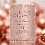 Elegante Metallische Rose Gold Glitzer 30. Geburts Einladung<br><div class="desc">Feiern Sie mit diesem eleganten Metallic Rose Gold Glitzer zum 30. Geburtstag! Mit einer atemberaubenden vergoldeten Rose aus Metall und funkelnden Glitzer-Akzenten besticht diese Einladung durch Eleganz und Eleganz. Ob Sie ein aufwändiges Party oder eine intime Ansammlung planen,  das lädt die Set zu einem Meilenstein ein.</div>