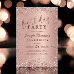 Elegante Metallische Rose Gold Glitzer 40. Geburts Einladung<br><div class="desc">Feiern Sie mit diesem eleganten Metallic Rose Gold Glitzer 40. Geburtstag Einladung 40 im Stil! Die atemberaubende Rose mit goldfarbenem Metallic-Effekt und schimmernden Glitzer-Details sind die ideale Wahl für ein anspruchsvolles und glamouröses Geburtstagsfest. Ob Sie ein elegantes Abendessen, ein Cocktail-Party oder ein elegantes Soirée veranstalten, das lädt zum Verweilen ein...</div>