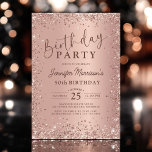 Elegante Metallische Rose Gold Glitzer 50. Geburts Einladung<br><div class="desc">Feiern Sie mit diesem eleganten Metallic Rose Gold Glitzer zum 50. Geburtstag! Mit einem schillernden Gold-Design in der Rose und einem modernen Metallic-Effekt bietet diese stilvolle Einladung Set für ein glamouröses 50-jähriges Jubiläum. Egal, ob es sich um ein elegantes Party oder eine lebendige Soirée handelt, diese Einladung fügt dem besondere...</div>