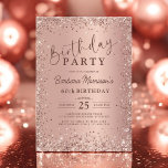 Elegante Metallische Rose Gold Glitzer 60. Geburts Einladung<br><div class="desc">Feiern Sie einen Meilenstein mit dieser eleganten Metallic Rose Gold Glitzer 60. Geburtstag Einladung! Mit einem schillernden goldenen Design in der Rose und einem ausgeklügelten Metallic-Effekt ist diese Einladung der ideale Set für eine stilvolle und glamouröse 60. Geburtstagsfeier. Ideal für ein elegantes Abendessen, ein Party oder eine festliche Ansammlung, fügt...</div>