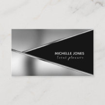 Elegante Metallkarten aus Silber und Schwarz
