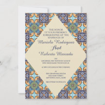 Elegante mexikanische Floral Talavera Diamond Wedd