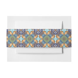 Elegante mexikanische Floral Talavera Tile Hochzei Einladungsbanderole
