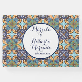 Elegante mexikanische Floral Talavera Wedding Gästebuch