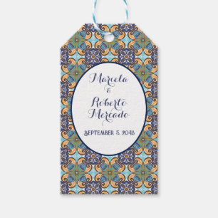 Elegante mexikanische Floral Talavera Wedding Geschenkanhänger