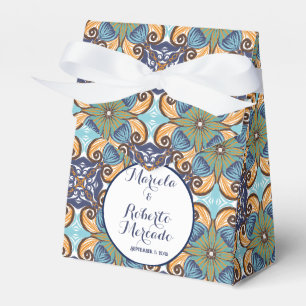 Elegante mexikanische Floral Talavera Wedding Geschenkschachtel