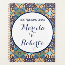 Elegante mexikanische Floral Talavera Wedding Planer
