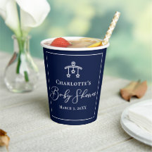 Elegante Midnight Blue Baby Shower Personalisiert