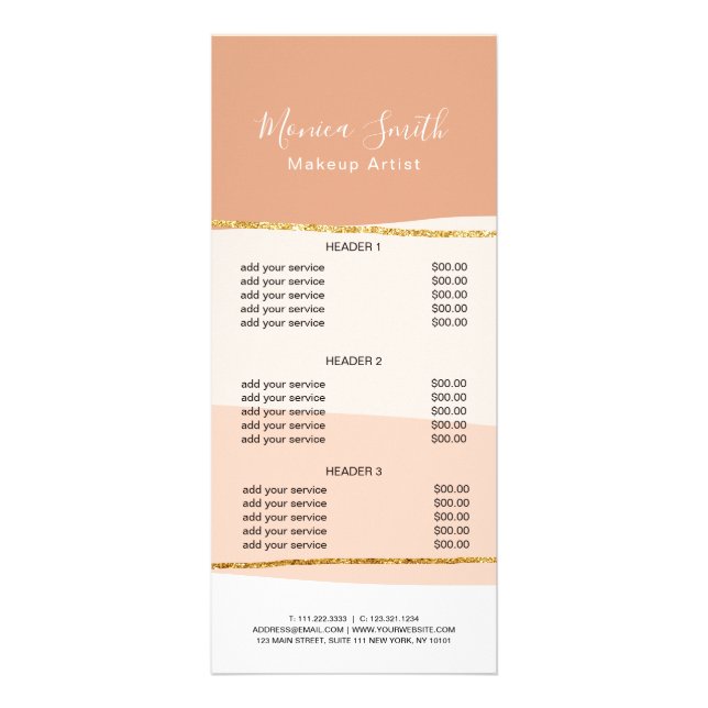 Elegante Mindestpreise für abstrakten Glitzer Werbekarte (Vorne)