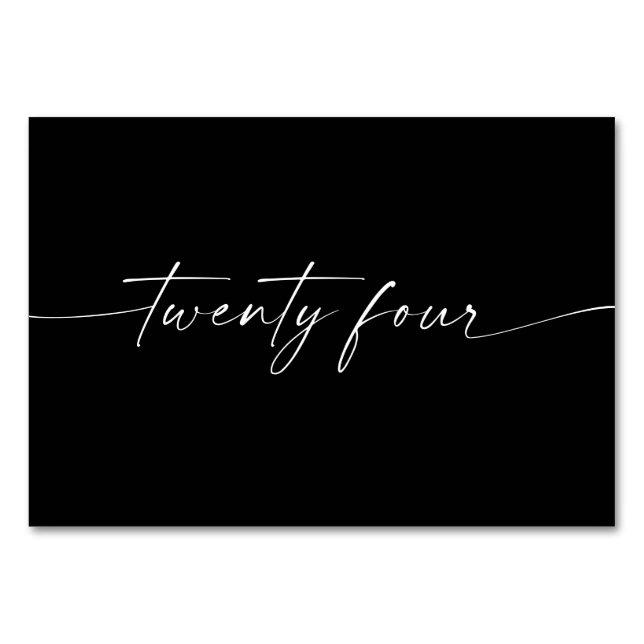 Élégante Mini-Script Cartes de tableau Numéro 24 (Devant)
