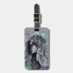 Elegante Miniatur Poodle Gepäckanhänger