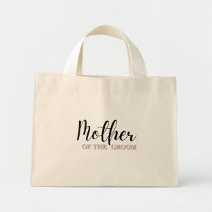 Elegante Minimal Art-Tasche - Mutter der Braut ist Mini Stoffbeutel