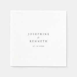 Elegante Minimal Custom Moderne Hochzeit Serviette