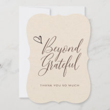 Elegante Minimal Dankeskarte mit Handschriftlich