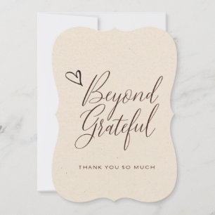 Elegante Minimal Dankeskarte mit Handschriftlich