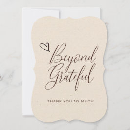 Elegante Minimal-Dankeskarten mit handgeschriebene Dankeskarte