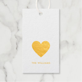 Elegante Minimal Goldene Liebe Geschenkanhänger