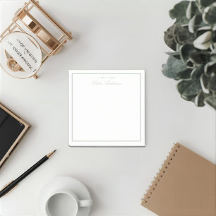 Elegante Minimal Klassische Schriftart Salbeigrün Post-it Klebezettel