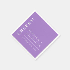 Elegante Minimal Lavender Moderne Hochzeit Serviette
