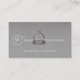 Elegante Minimal-Logo-Schmuck-Boutique-Foto-Promo Visitenkarte