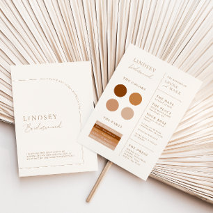Elegante Minimal Modern Arch Bridesmaid Info Card Einladung