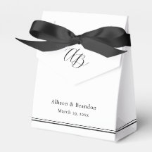 Elegante Minimal Monogram Custom Wedding