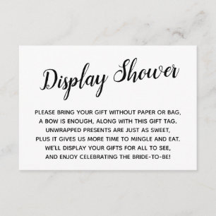 Elegante, Minimal No Wrap Brautparty Geschenkkarte Begleitkarte