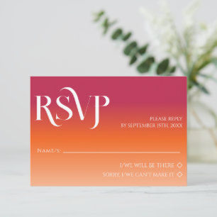 Elegante Minimal RSVP Karte