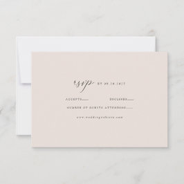 Elegante Minimal Taupe Moderne RSVP Karte