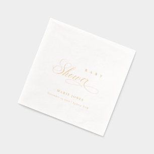 Elegante Minimal Topographie Script Kinderdusche Servietten Mit Folie