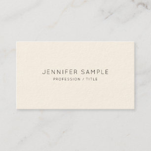 Elegante Minimal-Vorlage Luxuriöse Signatur Cream Visitenkarte