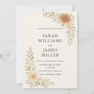 Elegante Minimal Wedding Einladung