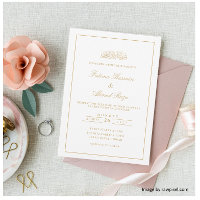 Elegante Minimal White-Gold-Hochzeit