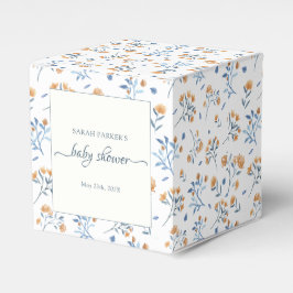 Elegante Minimal Wildblumen Boho Babydusche Geschenkschachtel
