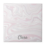 Elegante minimale erröten rosa u. weißer fliese<br><div class="desc">Modern erröten rosa und weißer Marmorentwurf.</div>