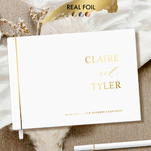Elegante, minimale Hochzeit Gästebuch