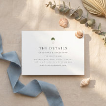 Elegante minimale Hochzeitsdetails mit Palme