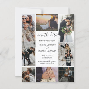 elegante minimale Kalligraphie 8 Fotos Save The Date