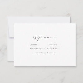 Elegante minimale Schwarz-Weiß-Moderne RSVP Karte