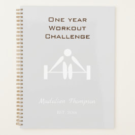 Elegante minimale stilvolle Fitness Gewicht blau Planer