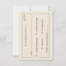 Elegante Minimale UAWG Wedding Card RSVP Karte